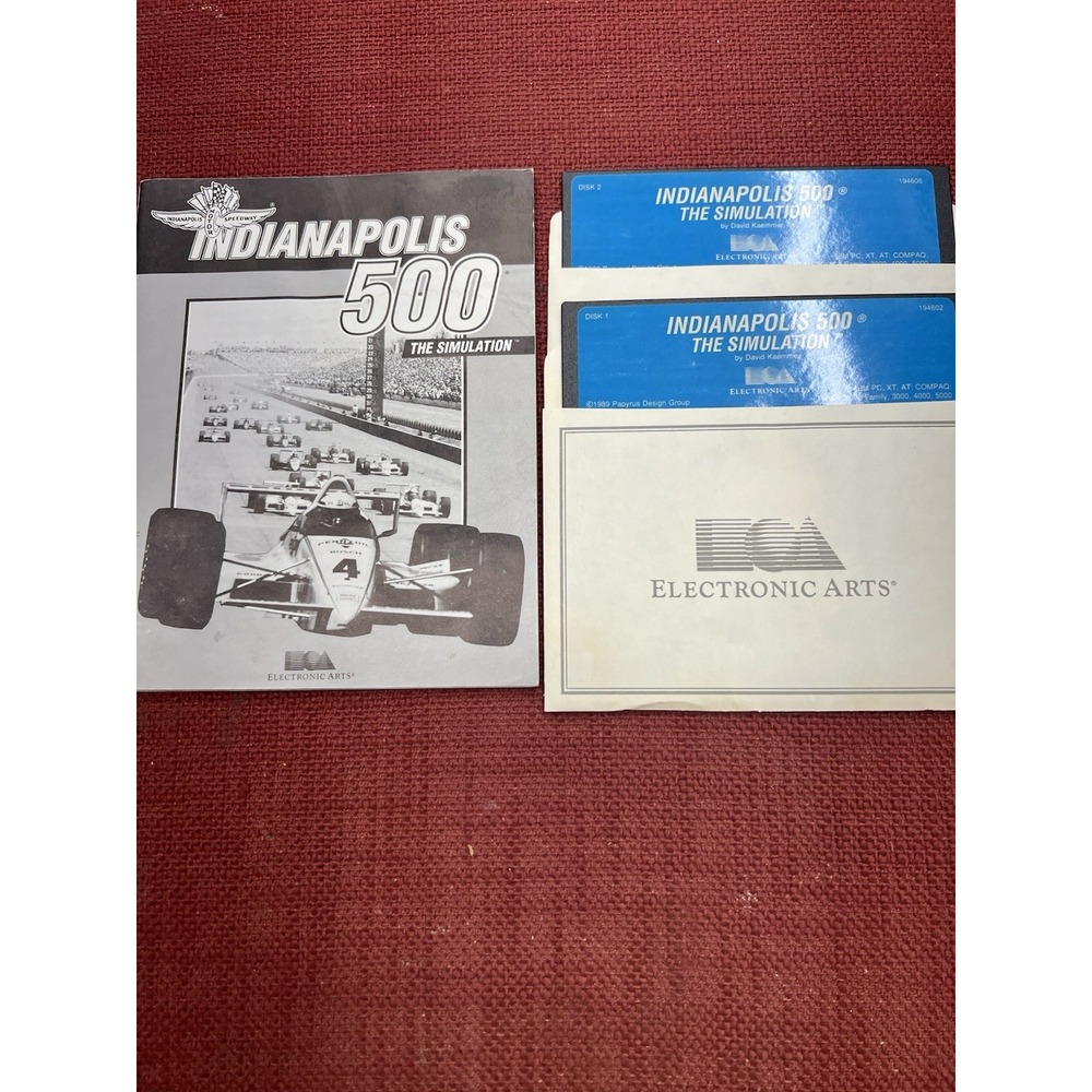indianapolis 500 electronic‎ arts manual And 5.25 Disks